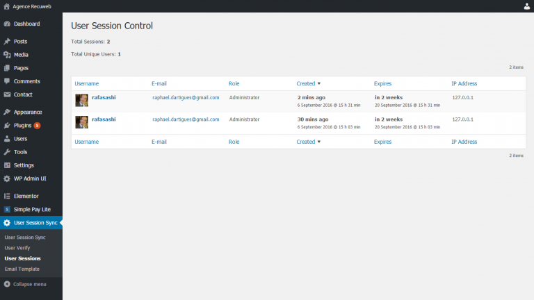 User Session Synchronizer