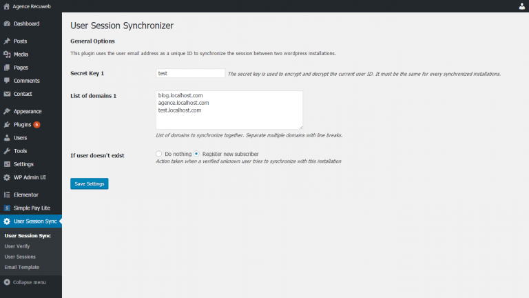 User Session Synchronizer