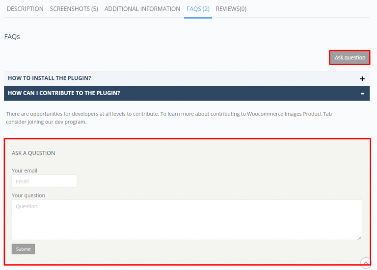 WooCommerce Product FAQ Tab