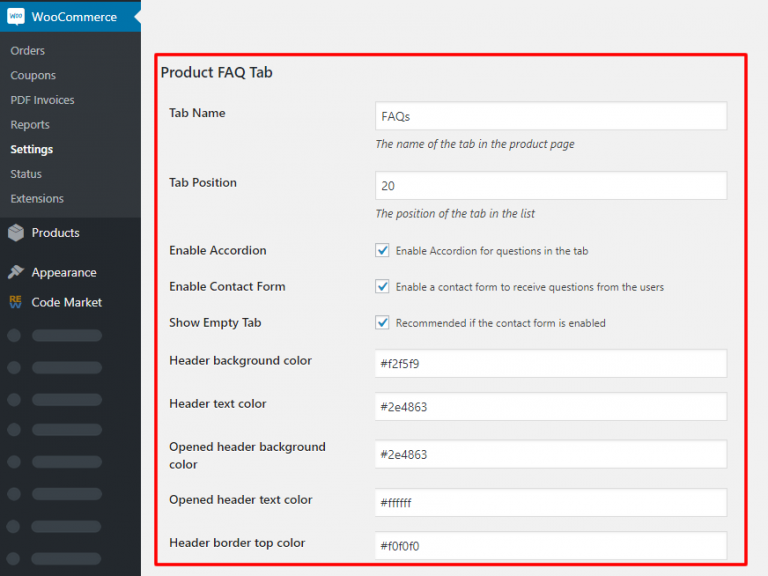 WooCommerce Product FAQ Tab