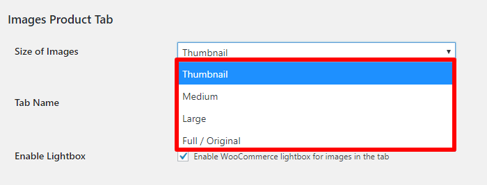 Woocommerce Images Product Tab