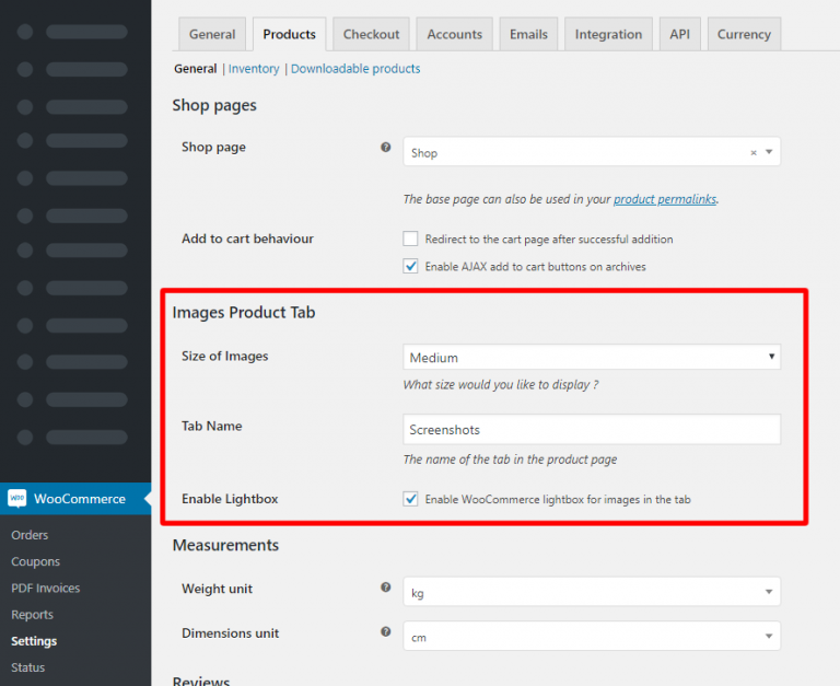 Woocommerce Images Product Tab