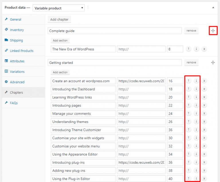 WooCommerce Book Chapter Tab